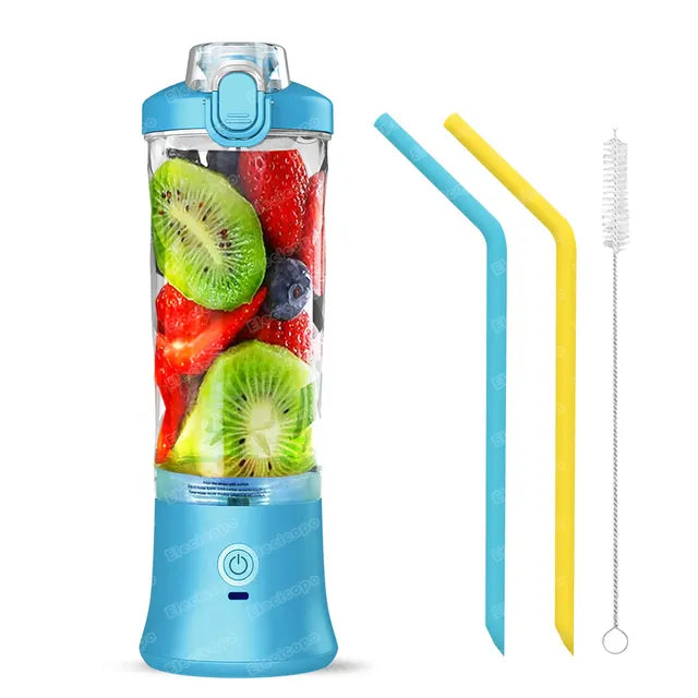 Portable Electric Juicer Fruit Mixers 600ML Blender with 4000mAh USB Rechargeable Smoothie Mini Blender Multifunction Machine