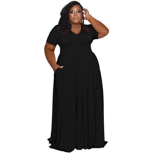 Load image into Gallery viewer, A-Line Long Plus Size Dress
