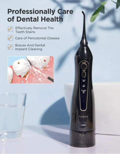 Load image into Gallery viewer, Water Flossers For Teeth, Oral Irrigator Rechargeable Portable Dental 3 Modes Water Tank for Teeth 300ML Waterproof Teeth Cleaner
