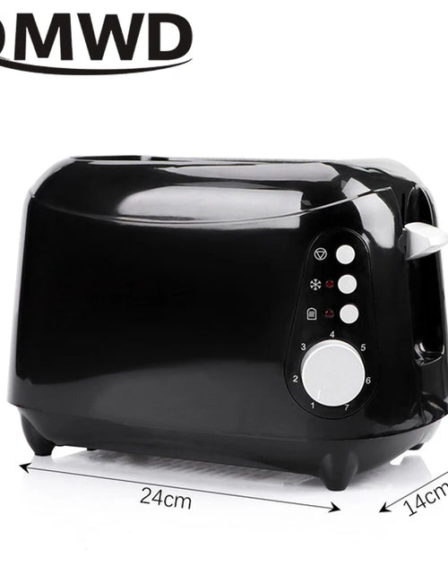 Load image into Gallery viewer, DMWD Electric Toaster Automatic Bread Baking Machine Toast Sandwich Grill Oven Maker 2 Slices Household For Breakfast 900W UK
