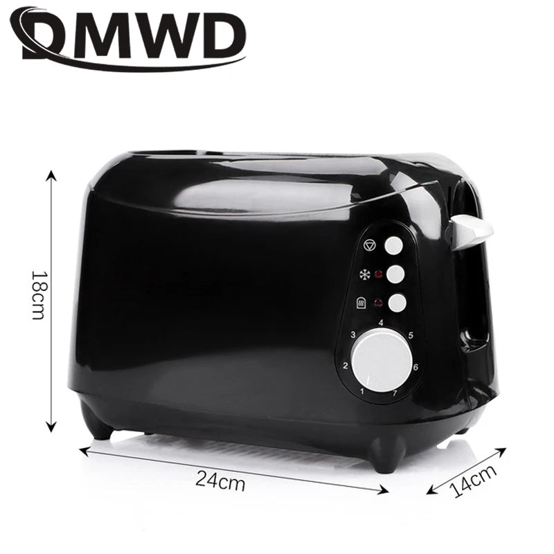 DMWD Electric Toaster Automatic Bread Baking Machine Toast Sandwich Grill Oven Maker 2 Slices Household For Breakfast 900W UK