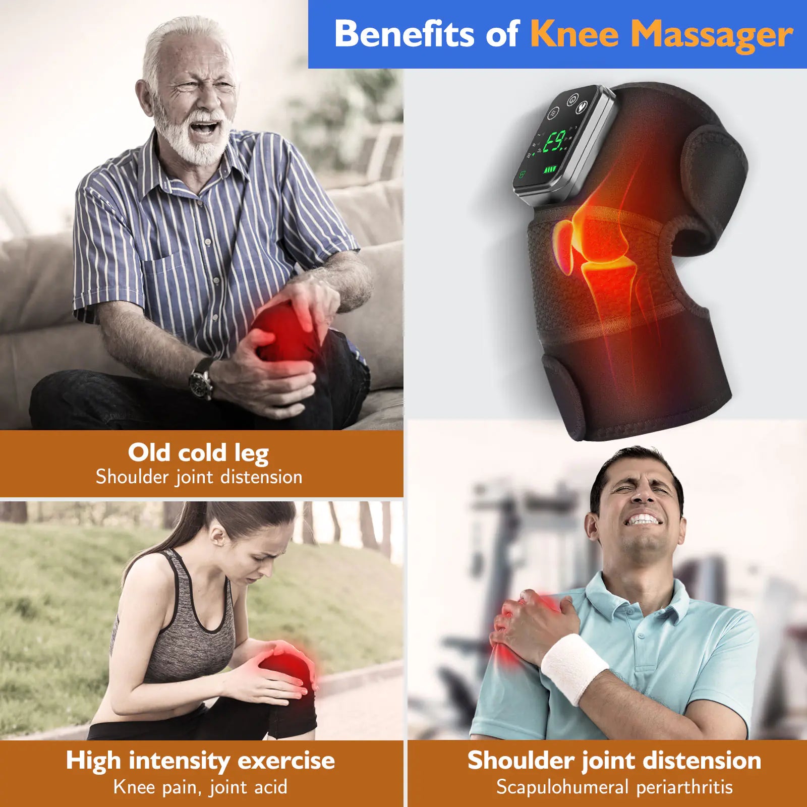 Cordless Heated Knee Massager